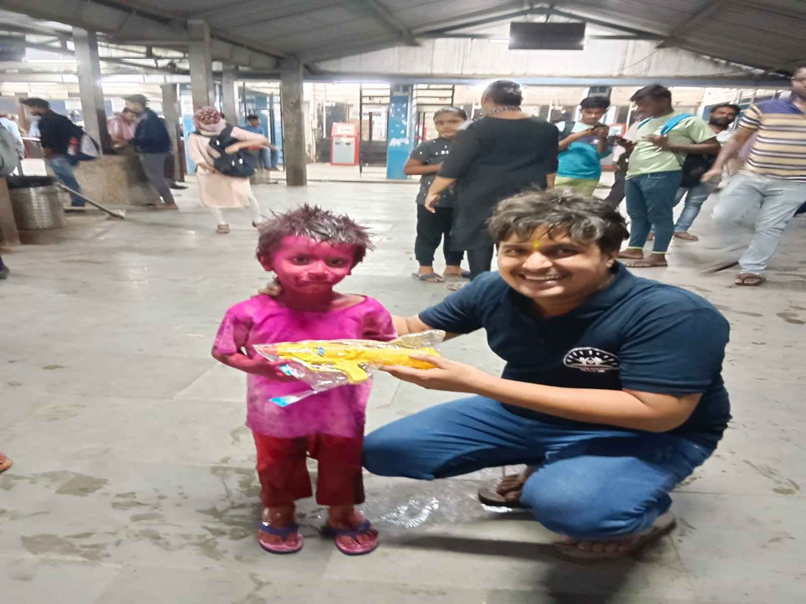 Children celebrating Holi